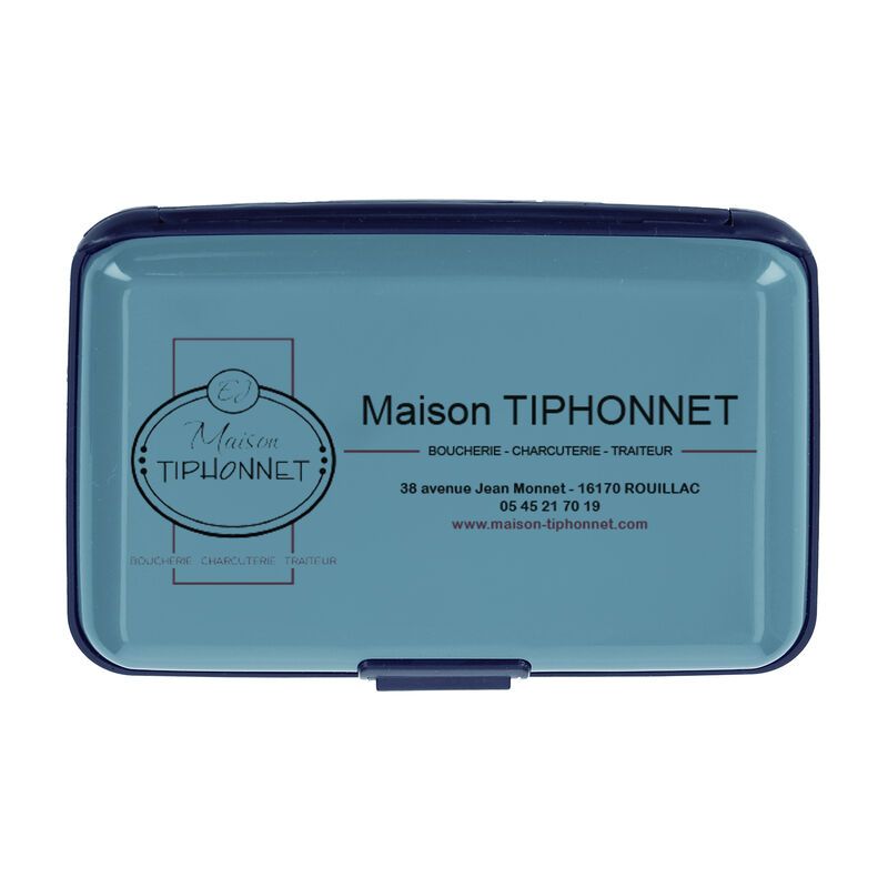 Porte multicartes métallique personnalisable - bleu