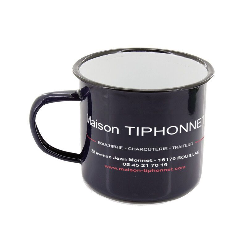 Tasse retro personalisable - noir - 350ml