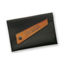 Porte carte grise fermeture cuir pochette centre