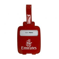 Porte étiquette valise rouge personnalisable - TROLLEY VIP Prestige