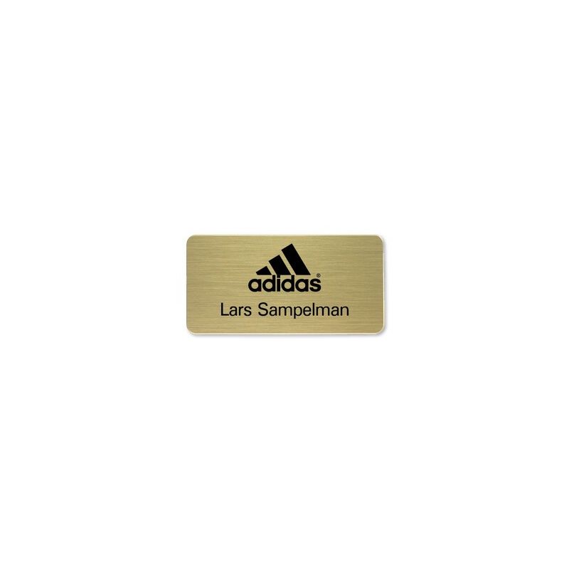 Badges laiton classic rectangle Or 60x30mm