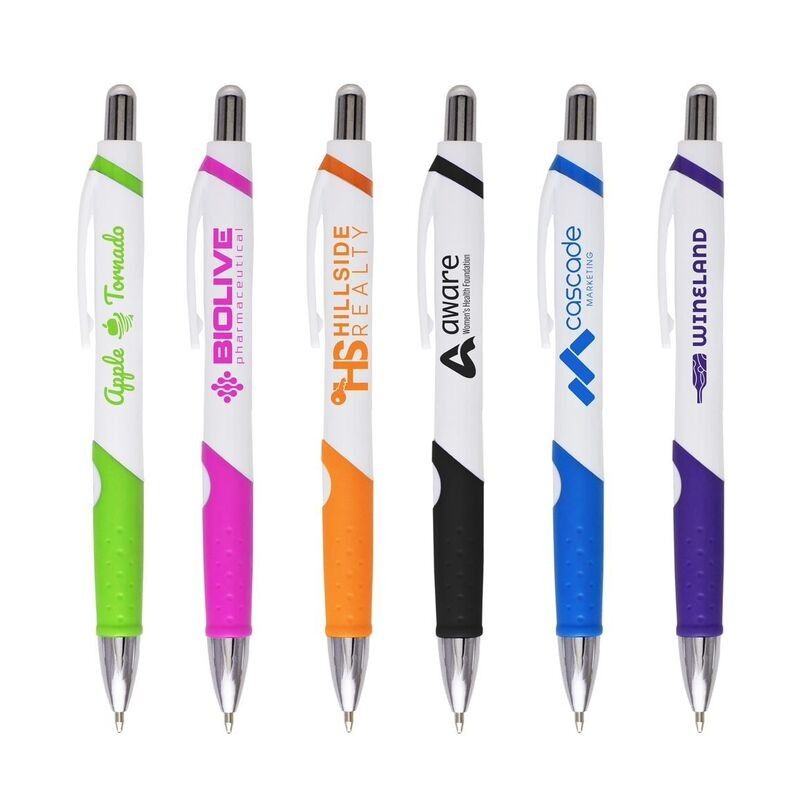 Stylo avec embout métallique coloris au choix