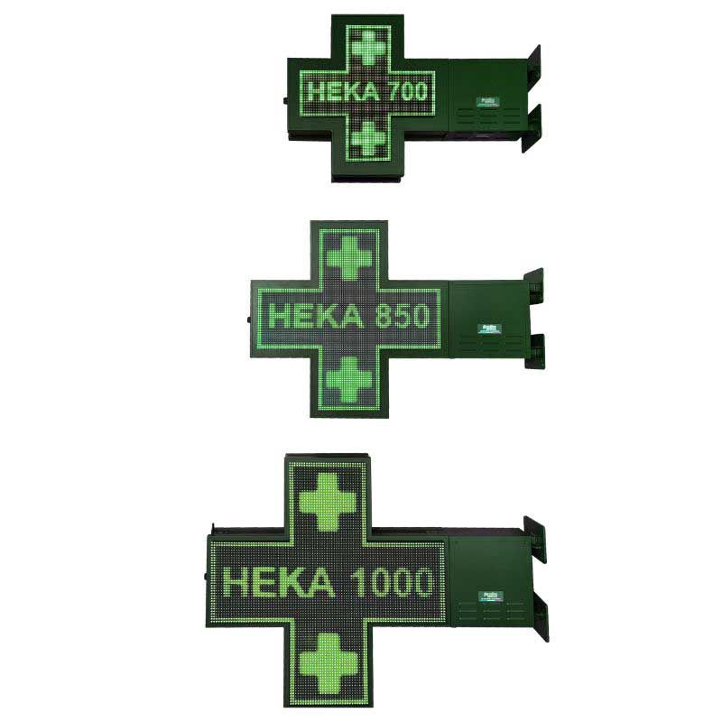 3 tailles de croix pharmacie heka