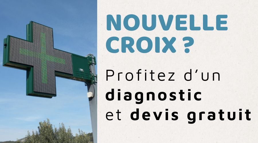 Nouvelle croix en pharmacie