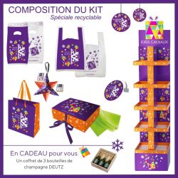 Kit de communication spéciale Noël - Kit recyclable & Champagne