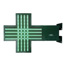 Enseigne croix pharmacie verte 85x85 cm - HEKA| Proébo Promoplast