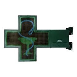 Croix pharmacie led couleur 85x85 cm fabrication française - HEKA | Proébo Promoplast