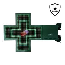 Croix pharmacie bord de mer 85x85 cm fabrication française - HEKA | Proébo Promoplast