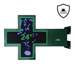 Croix pharmacie bord de mer 85x85 cm fabrication française - HEKA | Proébo Promoplast