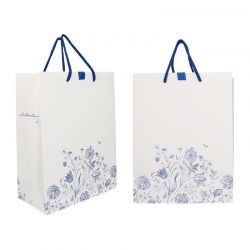 Sac en papier brillant avec cordelette en coton - format 25+13x33 cm