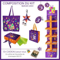 Kit de communication spéciale Noël - Kit coton & Champagne