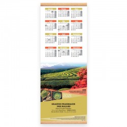 copy of Calendrier baguette 25 x 65 cm - Motif les thés a travers le monde