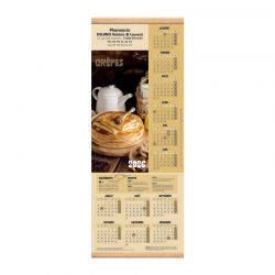 Calendrier baguettes - 25x65 cm - motif Recettes gourmandes