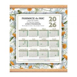 Calendrier baguettes - 32,5x38 cm - motif Marguerite