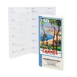 Agenda calendrier 17x16,3 cm - motif Vieilles affiches