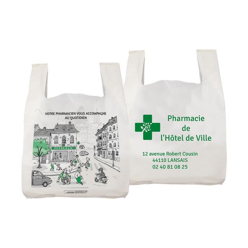 Sac bretelle pharmacie personnalisable - motif pharmacity | Proébo Promoplast