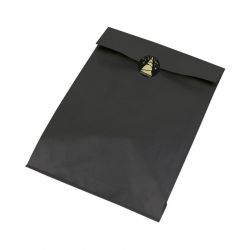 Pochette cadeau en papier kraft - coloris noir- 24+7,5x41 cm