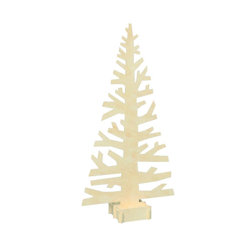 PLV en forme de sapin en bois