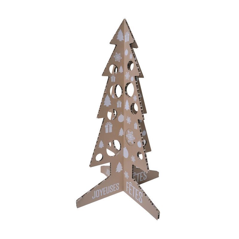 PLV sapin en carton + mobiles à suspendre - 117x70 cm