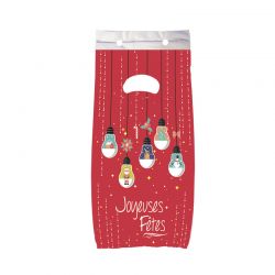 Sac liasse - motif "Joyeuses fêtes" - 180+50+50x320+30