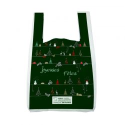 Sac bretelle - motif Noël Vert - 260+60+60x450