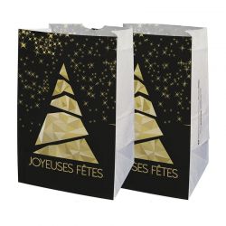 Sachet SOS - 18+12x29+12 - motif Sapin étoilé