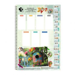 Calendrier magnetique format A4 - motif Art de la récup