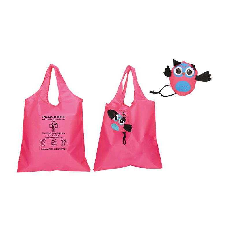 Sac polyester pliable - modèle Chouette