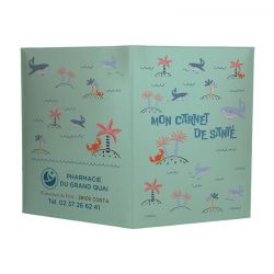 Protège carnet de sante - motif sous l'ocean