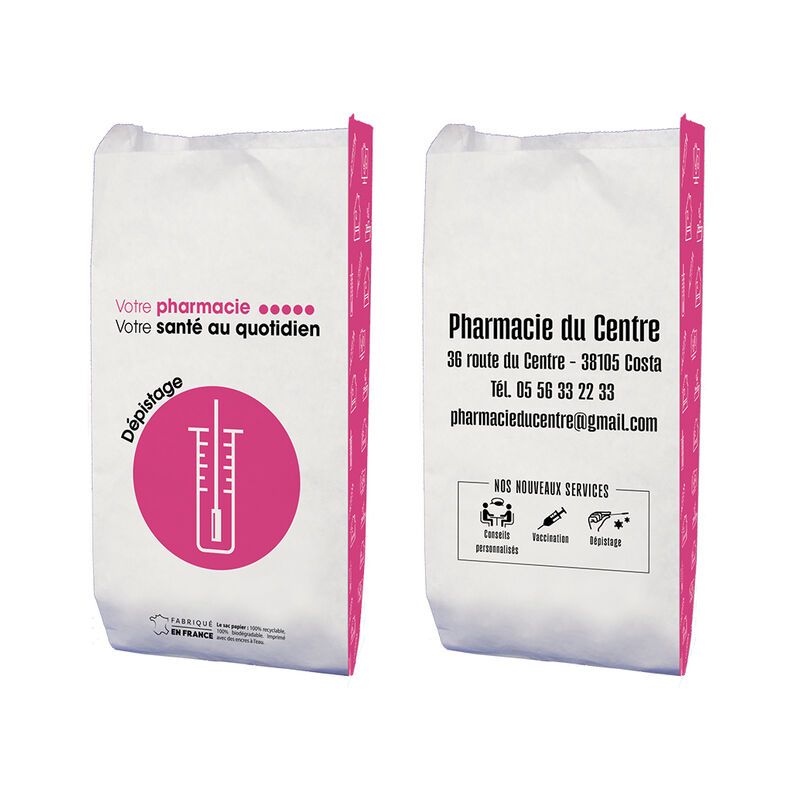 Sachet papier 15+8x29 depistage