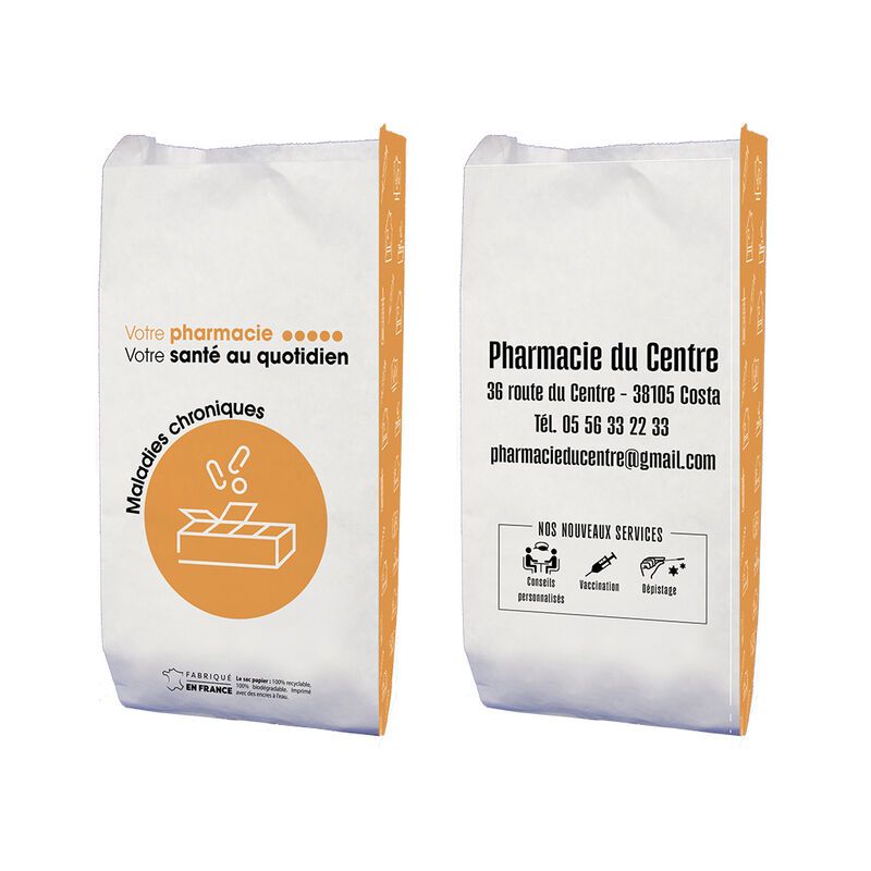 Sachet papier 15+8x29 maladies chroniques