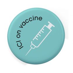 Badge epoxy rond vaccination pharmacie