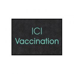 Tapis sol entreeinterieur vaccination