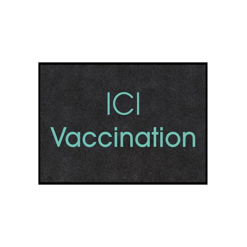 Tapis sol entreeinterieur vaccination