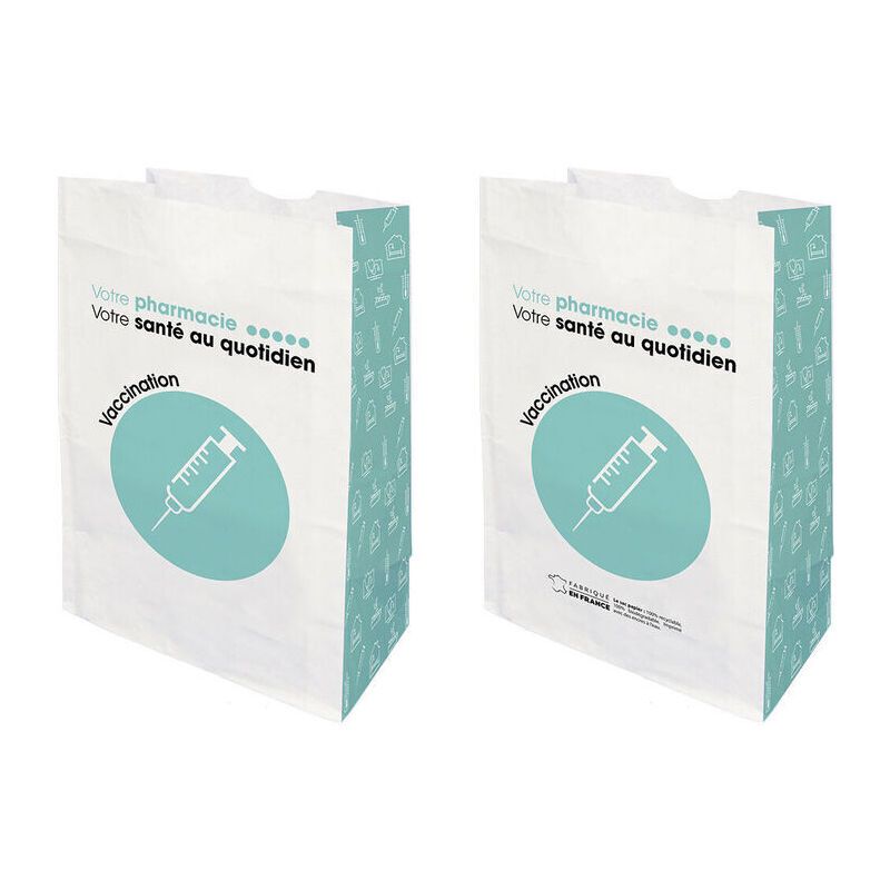 Sachet pharmacie en papier sos 18+12x29 - Vaccination