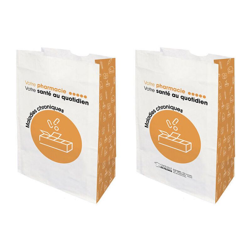 Sachet pharmacie en papier sos 18+12x29 - Maladies chroniques