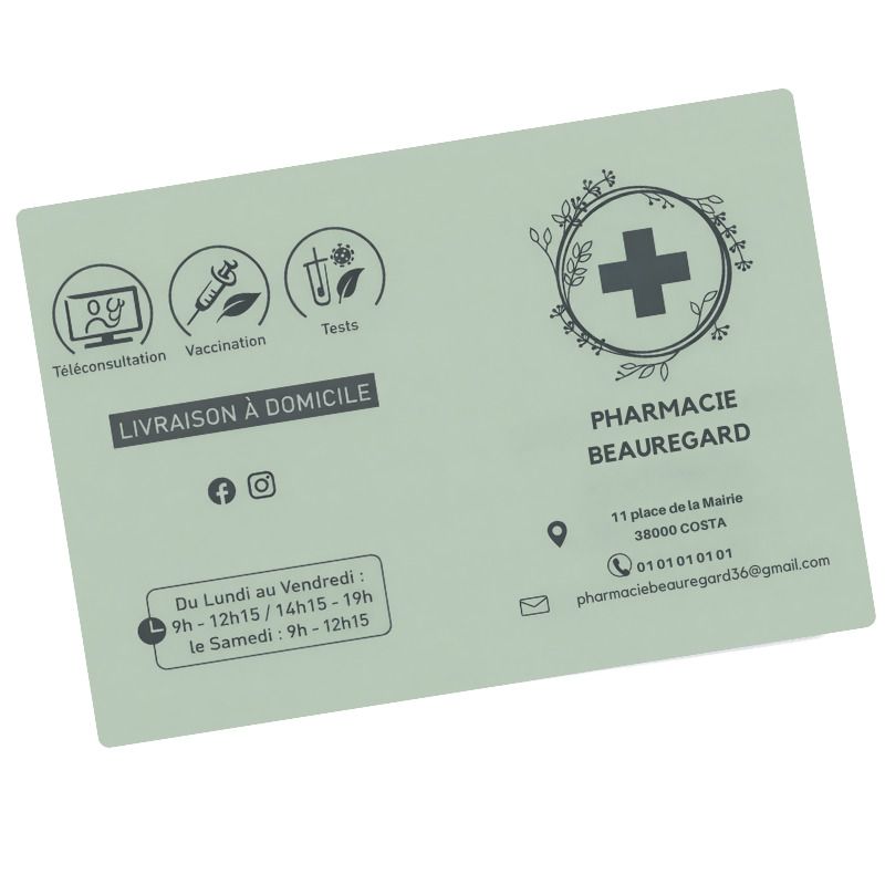 Porte ordonnance et carte vitale PVC personnalisable - Prestige