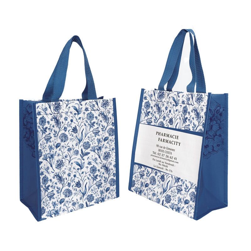 Sac polypro tissé petit format - Authentica floral