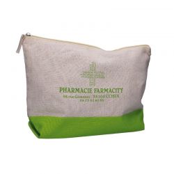 Trousse en coton modèle Pep's Vert - grand format