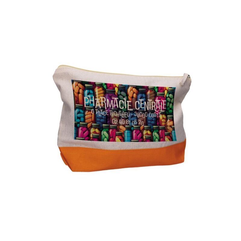 Trousse en coton modèle Pep's Orange - petit format