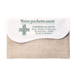 Pochette en jute & coton
