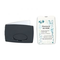 Porte-cartes modèle Milano - coloris gris & blanc