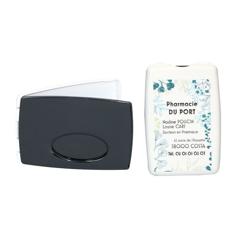 Porte-cartes modèle Milano - coloris gris & blanc