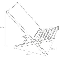 Lot de 2 chaises pliables