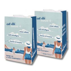 Sachet pharmacie en papier sos 18x12x29 cm - Motif Solaire