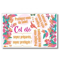 Adhésif mural - Motif Été rose