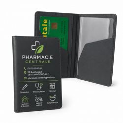 Porte carte vitale uni noir - Nouveaux services