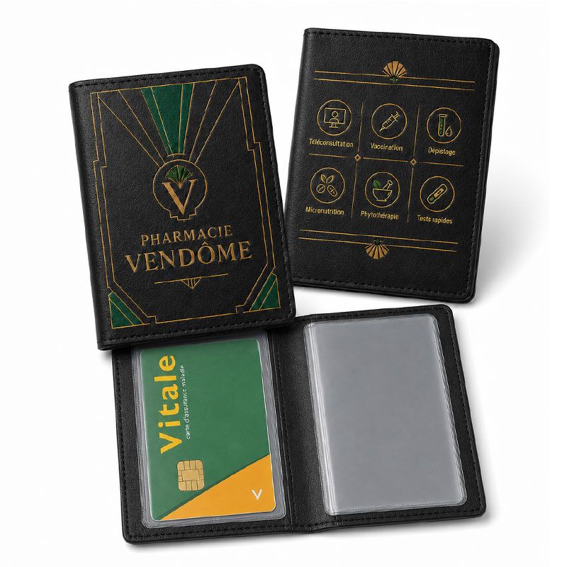 Porte carte vitale services pharmacie - Élégance