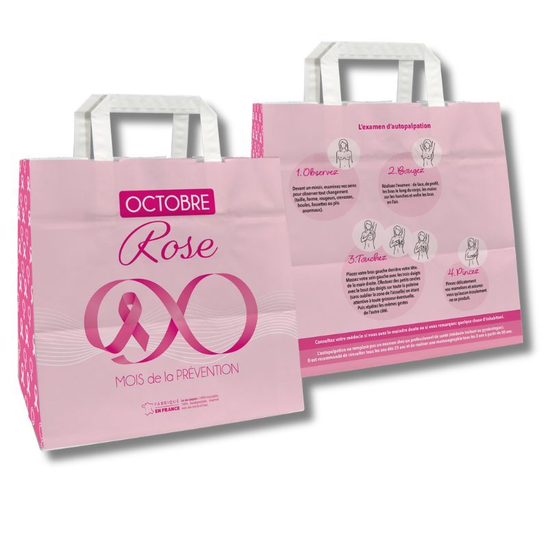 Sac p. plates pharmacie 26x18x25 cm - Octobre Rose