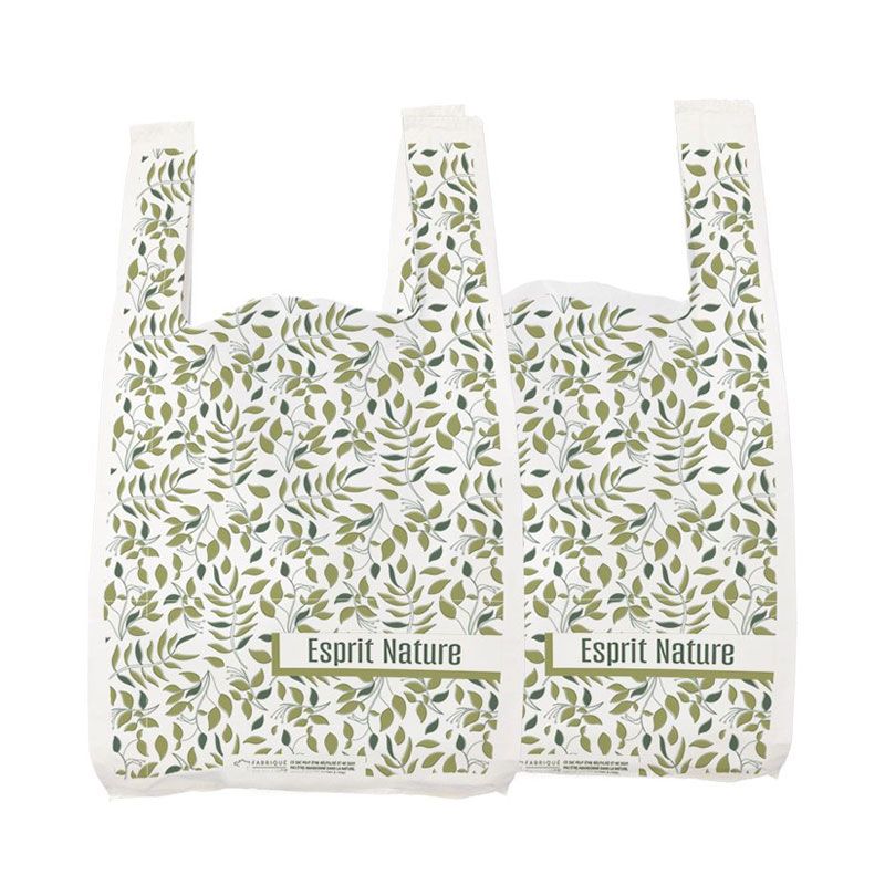 Sac plastique pharmacie 40x20x65 cm recyclé - motif Natura Harmonie